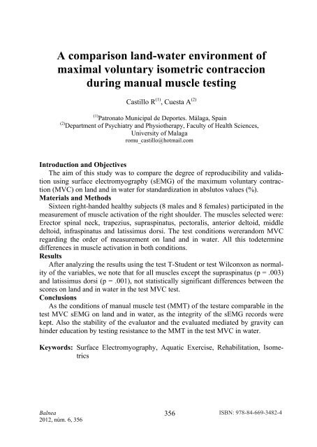 Medical Hydrology and Balneology: Environmental Aspects