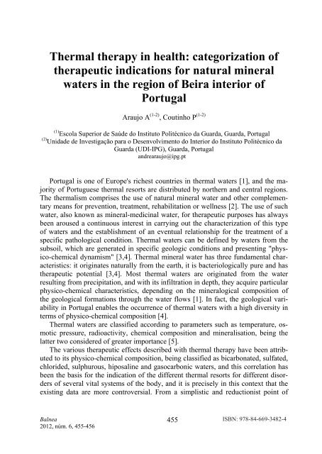 Medical Hydrology and Balneology: Environmental Aspects