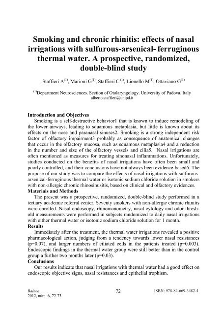 Medical Hydrology and Balneology: Environmental Aspects