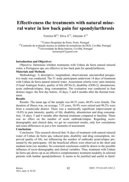 Medical Hydrology and Balneology: Environmental Aspects