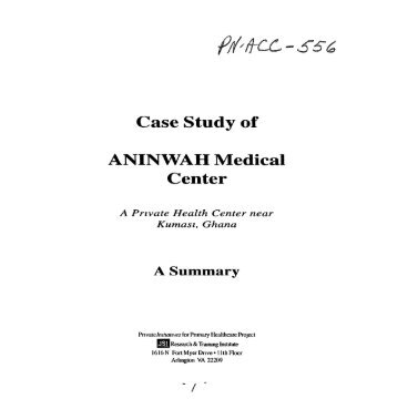 Case Study of ANINWAH Medical Center