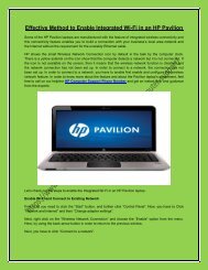 Effective Method to Enable Integrated Wi-Fi in an HP Pavilion