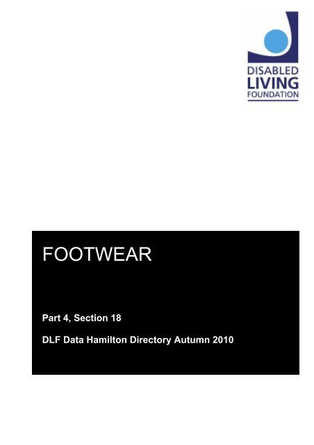 FOOTWEAR - Disabled Living Foundation