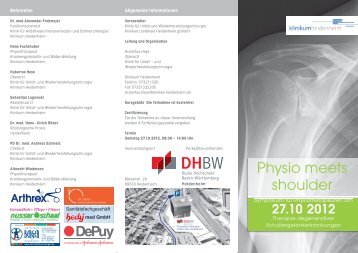 Physio meets shoulder - Kliniken Landkreis Heidenheim gGmbH