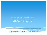 MBOX Converter