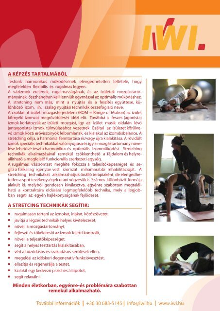 Preventív gerinc és stretching képzési naptár PgS1204 - Physiomed