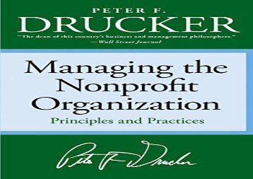 [+]The best book of the month Managing the Non-Profit Organization: Principles and Practices  [NEWS]