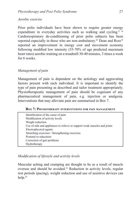 Post Polio Syndrome - Management & Treatment in Primary