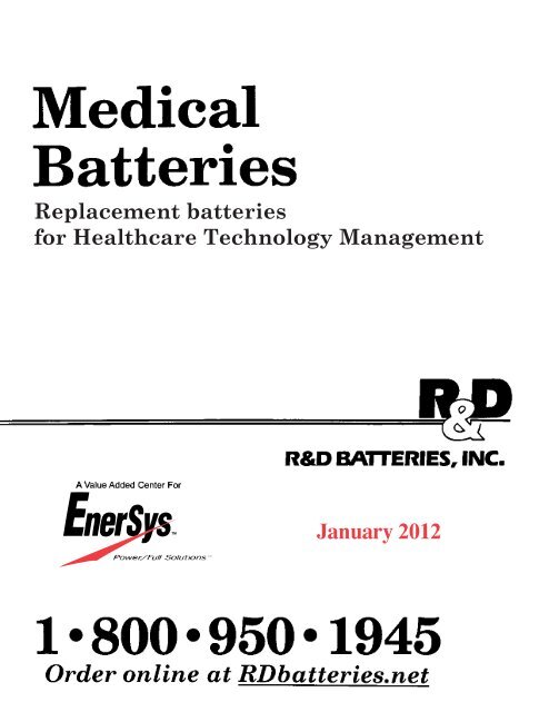 January 2012 - R&D Batteries, Inc.