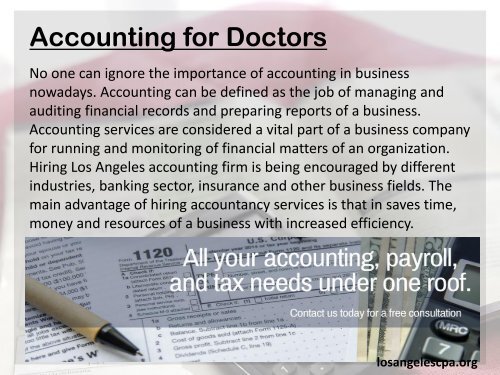 Full-Service CPA Firms for Doctors