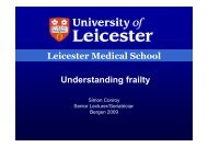 Leicester Medical School Understanding frailty - Kavli Senter