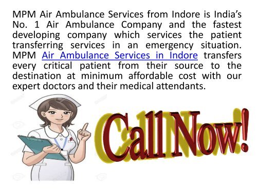 MPM Air Ambulance Services in Hyderabad at the lowest cost