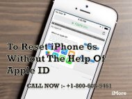 Call +1-800-608-5461 To Reset iPhone 6s Without The Help Of Apple ID