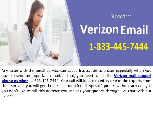 Verizon Email Support Number +1-833-445-7444