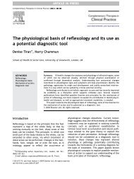 The physiological basis of reflexology and its use as a ... - Expectancy