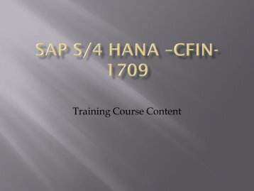 SAP S4 Hana Online Training