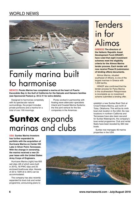 2018 July August Marina World