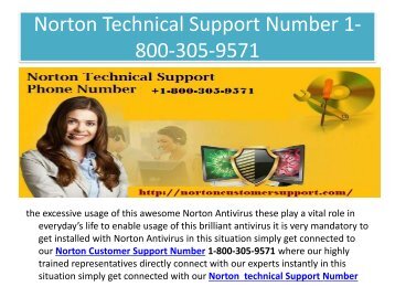 Norton customer support Number 1-800-305-9571