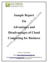 Sample Report on Advantages and Disadvantages of Cloud Computing for Business