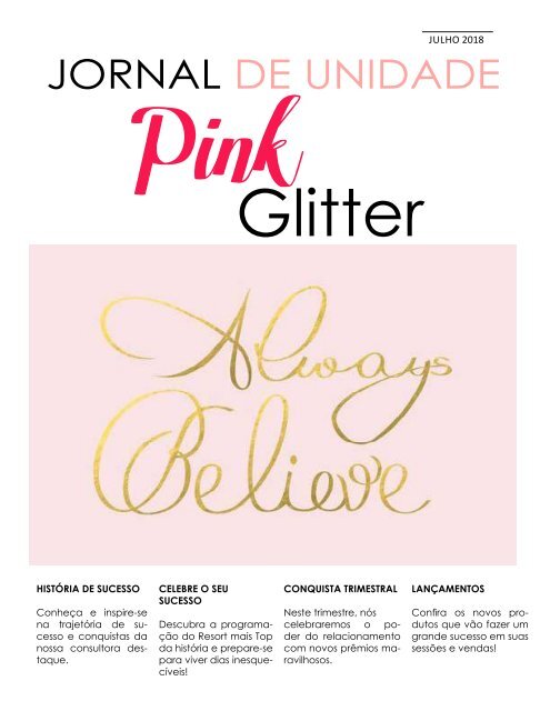 jornal pink glitter _julho
