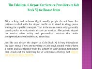 The Fabulous 4 Airport Car Service Providers in Colt Neck NJ to Choose From