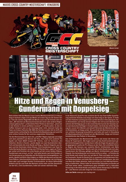 Motocross Enduro Ausgabe 08/2018