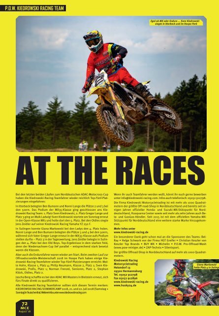 Motocross Enduro Ausgabe 08/2018