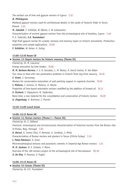 HMC 2010 Detailed scientific programme - ÚTAM AV ČR, vvi