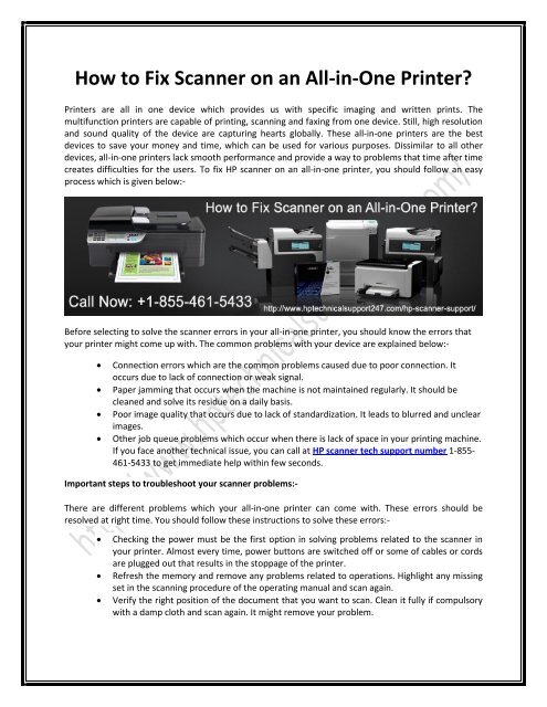 How to Fix Scanner on an All-in-One Printer?