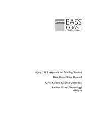 Agenda (PDF 71kb) - Bass Coast Shire Council