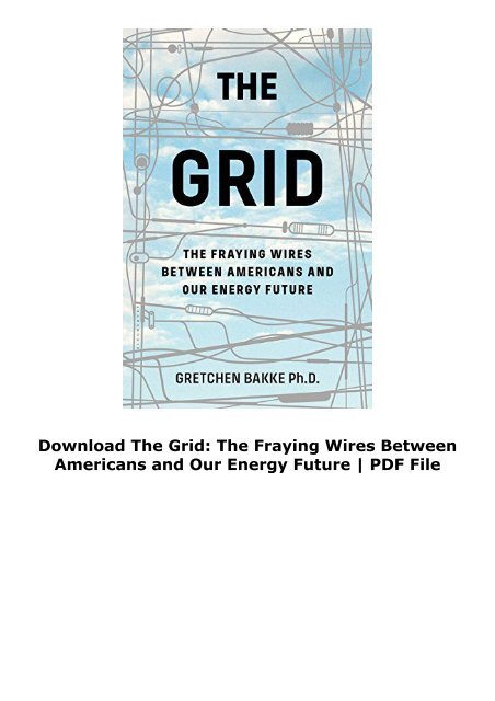 Download The Grid: The Fraying Wires Between Americans and Our Energy Future | PDF File