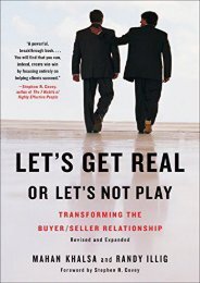 Download Let s Get Real or Let s Not Play: Transforming the Buyer/Seller Relationship | Online