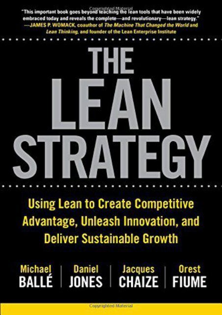 Read The Lean Strategy: Using Lean to Create Competitive Advantage, Unleash Innovation, and Deliver Sustainable Growth | Online