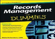 Download Records Management For Dummies | Download file