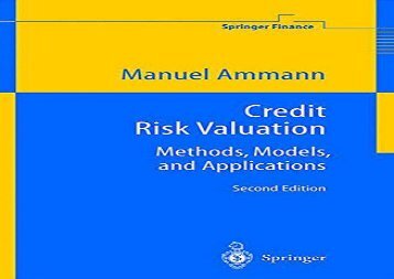 Read Credit Risk Valuation: Methods, Models, and Applications (Springer Finance) | PDF File