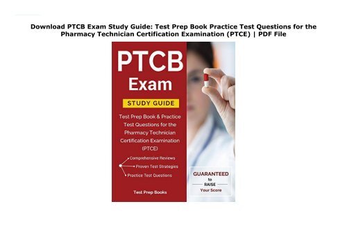 Download PTCB Exam Study Guide: Test Prep Book   Practice Test Questions for the Pharmacy Technician Certification Examination (PTCE) | PDF File