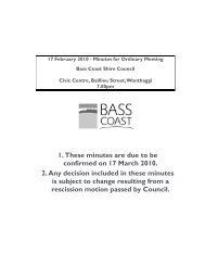 1.These minutes are due to be confirmed - Bass Coast Shire Council