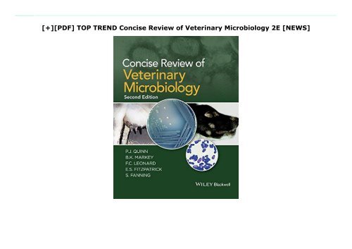 [+][PDF] TOP TREND Concise Review of Veterinary Microbiology 2E  [NEWS]