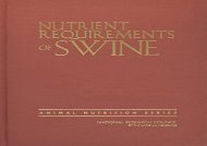 [+][PDF] TOP TREND Nutrient Requirements of Swine: Eleventh Revised Edition (Animal Nutrition)  [FULL] 