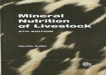 [+][PDF] TOP TREND Mineral Nutrition of Livestock (CABI) [PDF] 