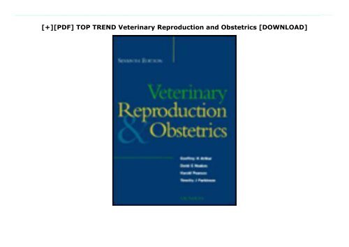 [+][PDF] TOP TREND Veterinary Reproduction and Obstetrics  [DOWNLOAD] 