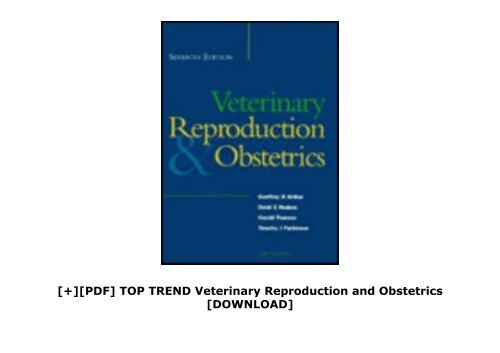 [+][PDF] TOP TREND Veterinary Reproduction and Obstetrics  [DOWNLOAD] 