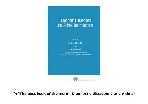 [+]The best book of the month Diagnostic Ultrasound and Animal Reproduction (Current Topics in Veterinary Medicine)  [FREE] 