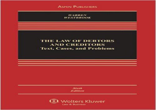 [+][PDF] TOP TREND The Law of Debtors and Creditors: Text, Cases, and Problems  [READ] 