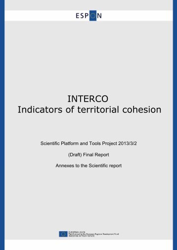 INTERCO Indicators of territorial cohesion - espon