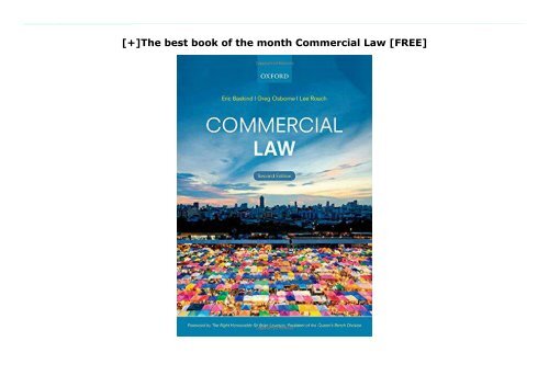 [+]The best book of the month Commercial Law  [FREE] 