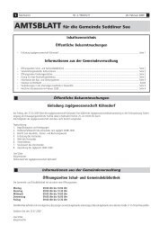 AMTSBLATT für die Gemeinde Seddiner See