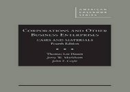 [+]The best book of the month Corporations and Other Business Enterprises, Cases and Materials (American Casebook Series)  [FULL] 