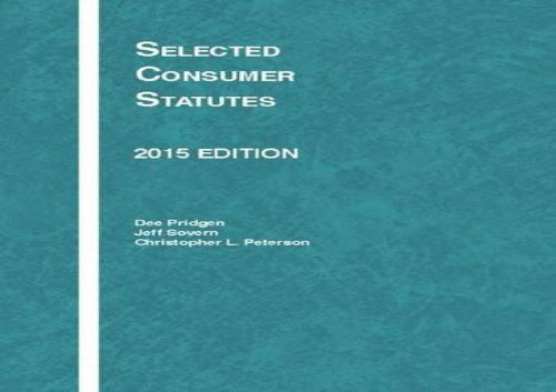 [+][PDF] TOP TREND Selected Consumer Statutes (Selected Statutes)  [READ] 