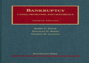 [+][PDF] TOP TREND Bankruptcy (University Casebook Series) [PDF] 